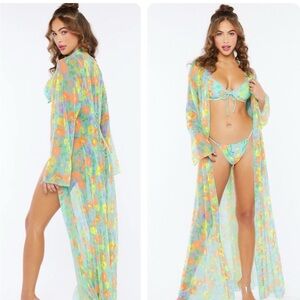 🆕 Savage X Fenty Free Spirit Maxi Robe. Size XS/S